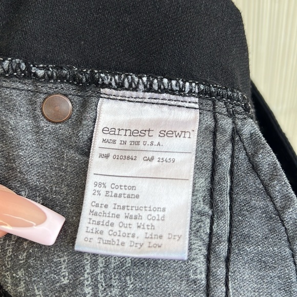 Earnest Sewn Dark Wash Harlan Mid Rise Straight Leg Jeans size 27 - Picture 14 of 15